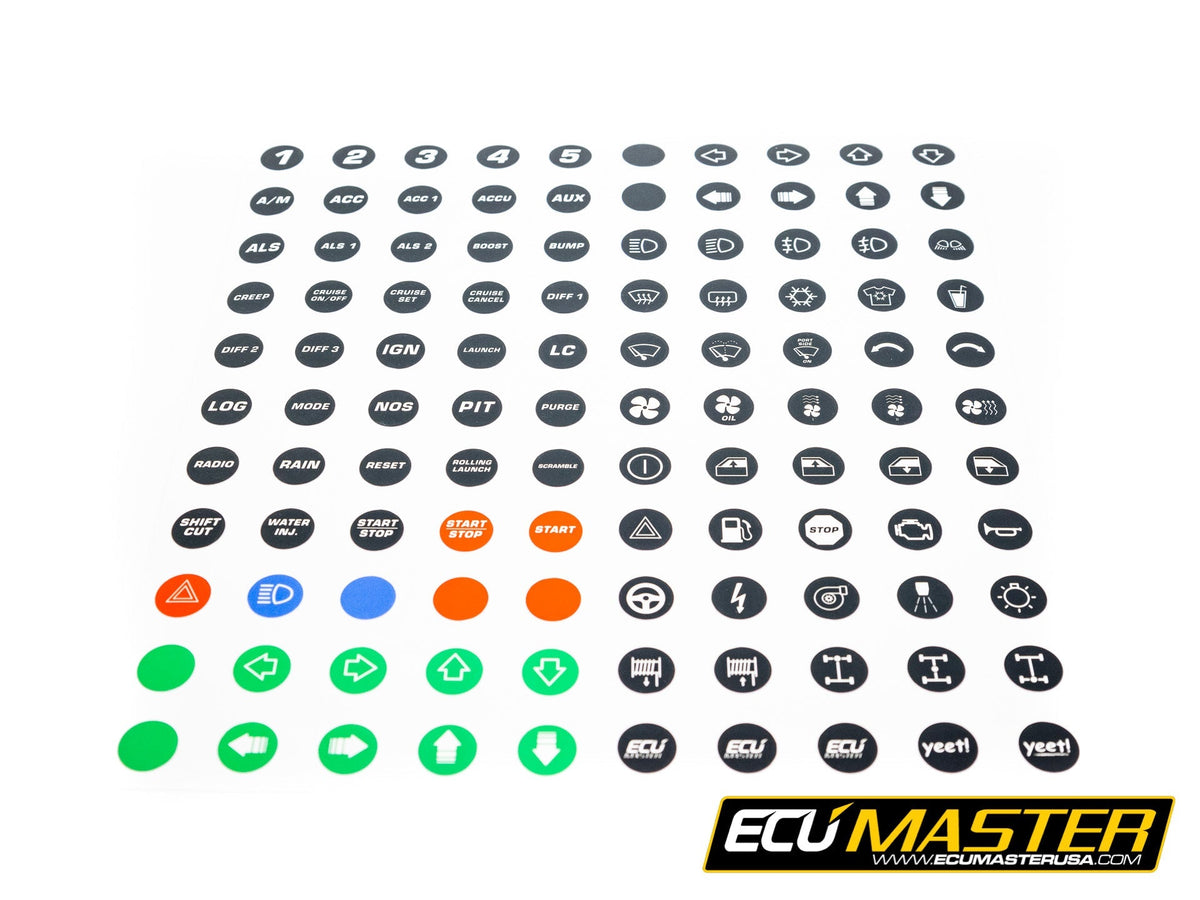 Replacement Key Inserts and Sticker Sheet for CAN Keyboard – FloorItGarage