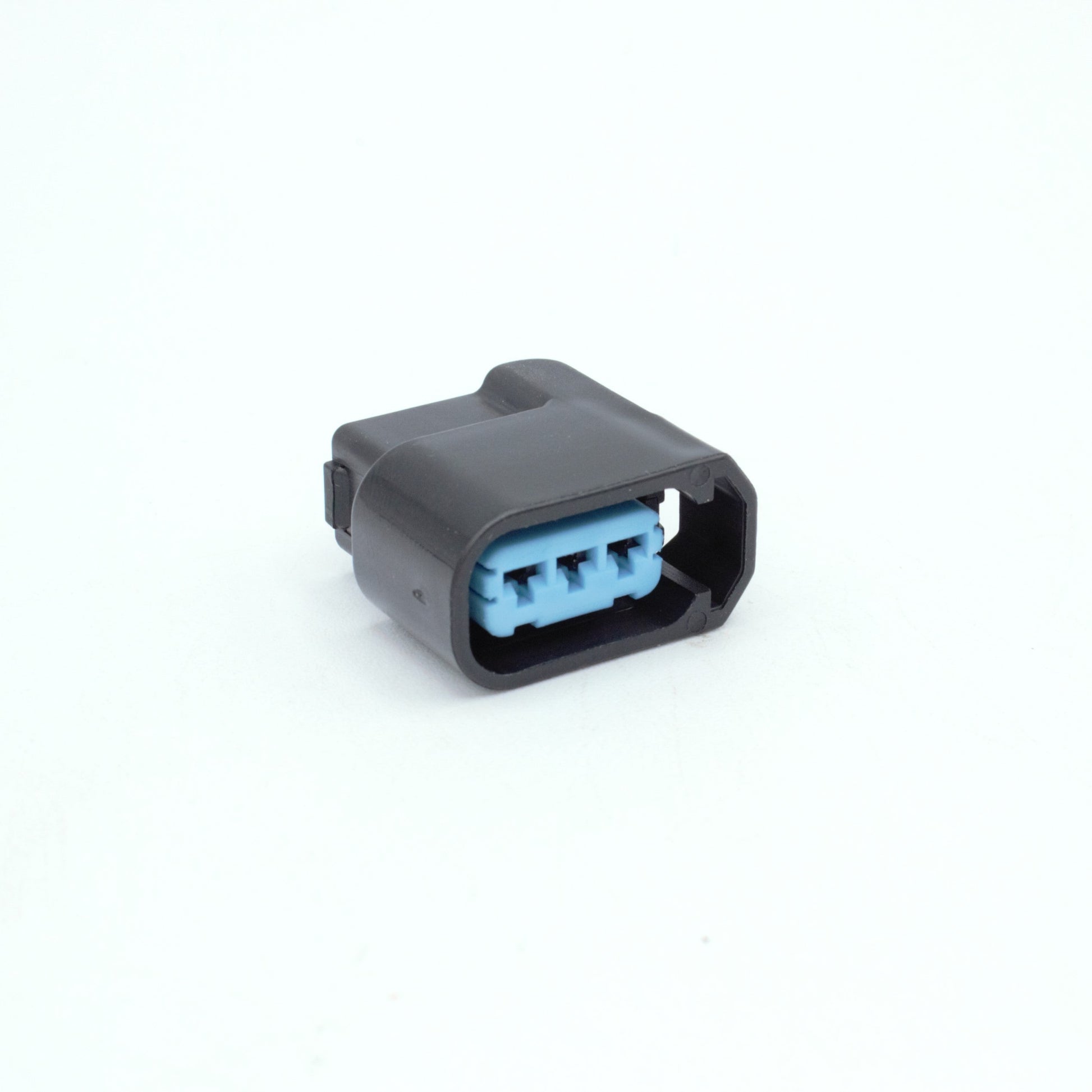 Honda Acura ignition coil connector from K20 and K24 engines
Black with blue TPA, sealed 3 way terminal pin
Made by Sumitomo HX 090 series

Common upgrade for SR JZ RB and 7M engines. also Found on Honda J series V6 engines J35 J37 J32
sold in packs of 4,6 or 8 comes with terminals and seals