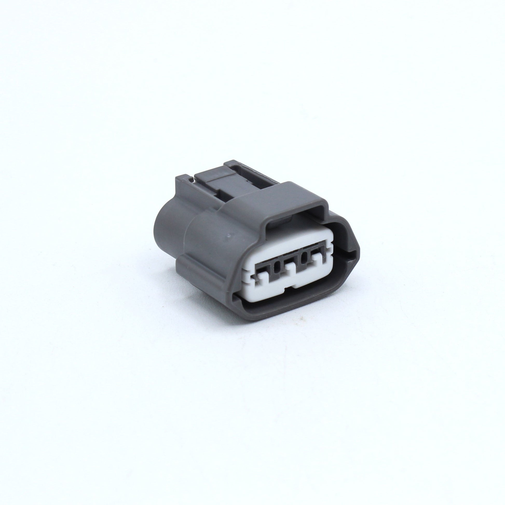 Ignition coil connector for Nissan GTR R35 coils
Grey with white TPA, made by Sumitomo RS type E series (similar to 62 series) 3 way terminal pin sealed

sold in packs of 4, 6 for SR and RB, JZ 7M engines