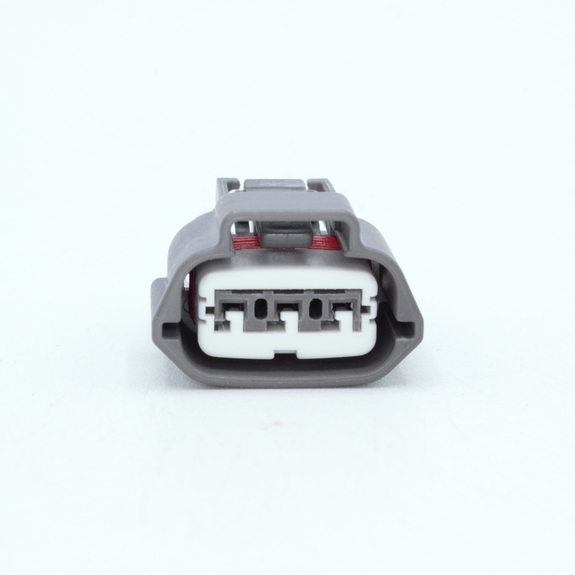 Ignition coil connector for Nissan GTR R35 coils
Grey with white TPA, made by Sumitomo RS type E series (similar to 62 series) 3 way terminal pin sealed

sold in packs of 4, 6 for SR and RB, JZ 7M engines