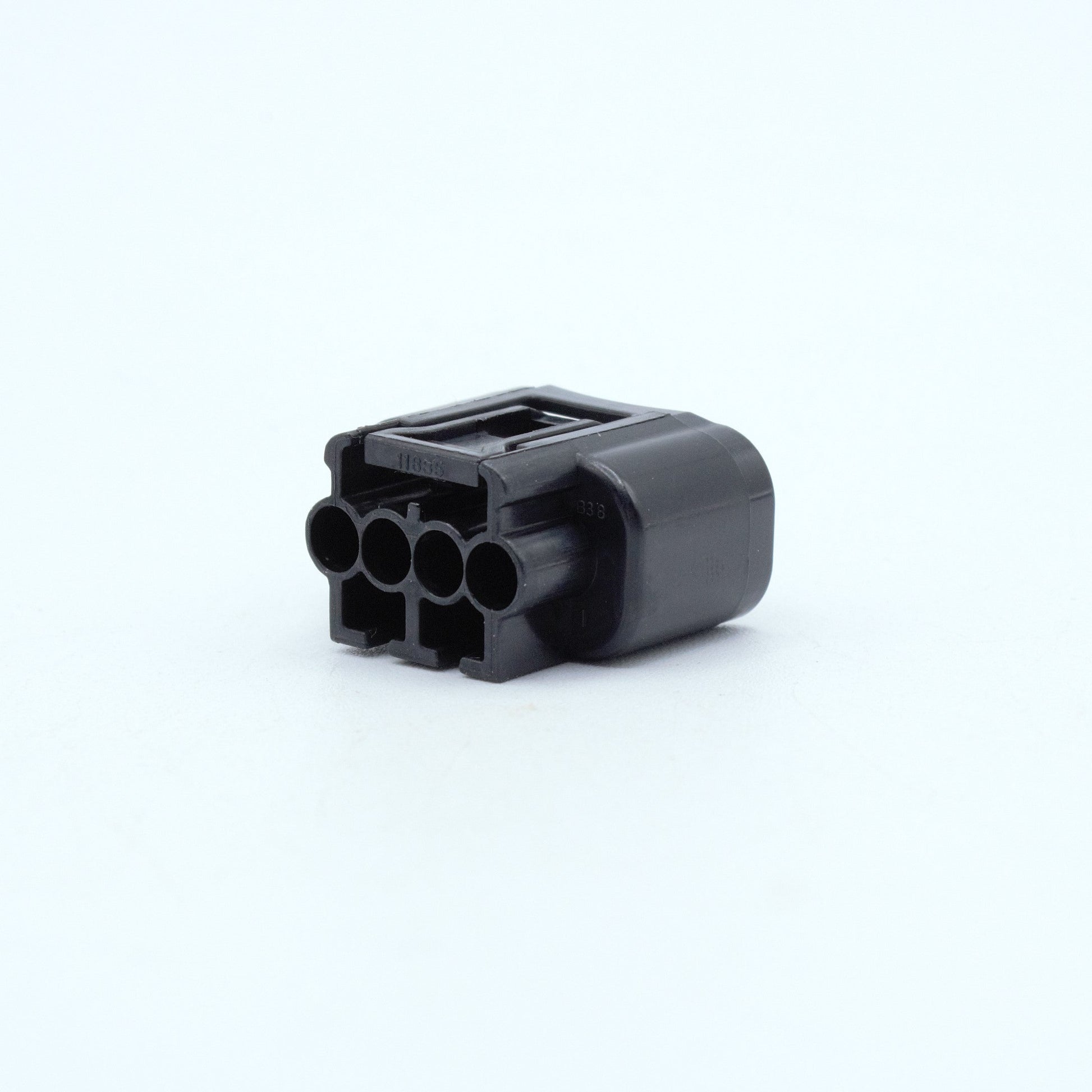 Toyota 3UZ 1ZZ ignition coil connectors
black with white TPA
Sealed
4 way terminal pin
Made by Yazaki 090 090 II series

Common upgrade for SR20 ignition systems, JZ and RB
sold as a set of 4 with terminals and seals