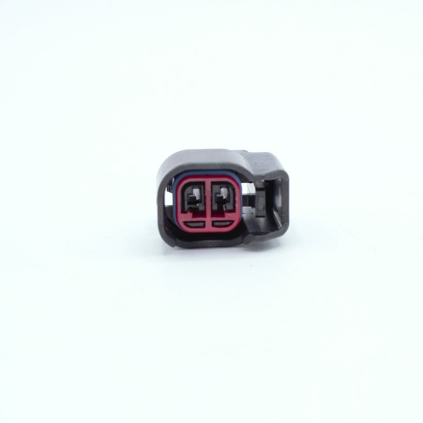 EV14 injector connector
black, red TPA blue seal
2 way terminal pin
sealed
Made by EPC 1.5 sealed series using yazaki terminals and seals
common for aftermarket EV14 injectors like Deatchwerks, injector dynamics, CPI, FIC fuel injector clinic and some OEM type

sold in sets of 4, 6 or 8 with terminals and seals